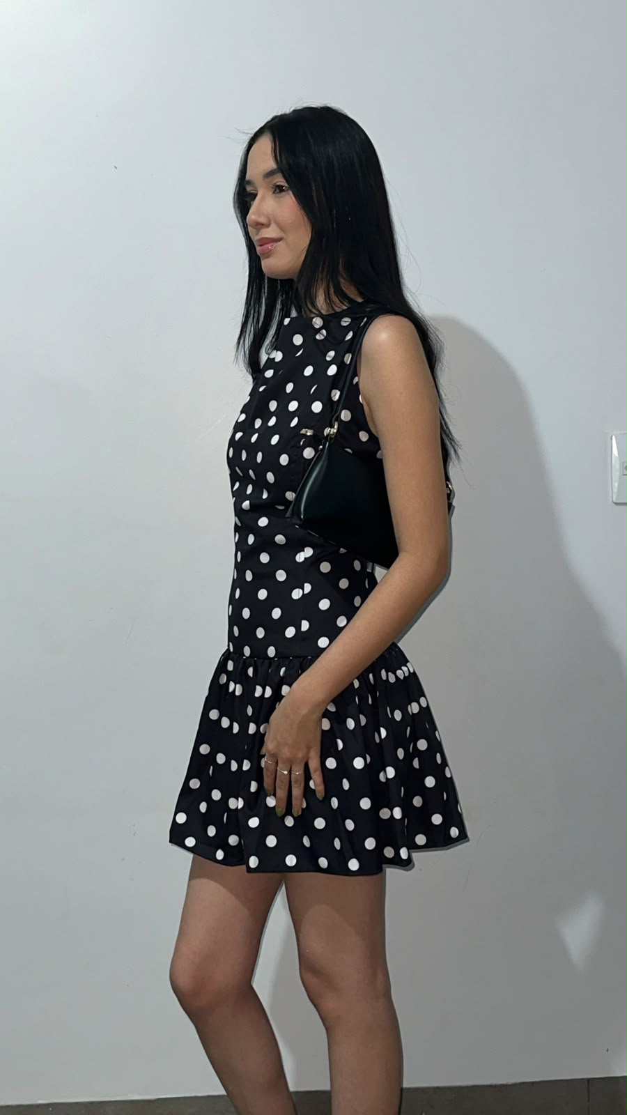 Vestido estampa poá Saory